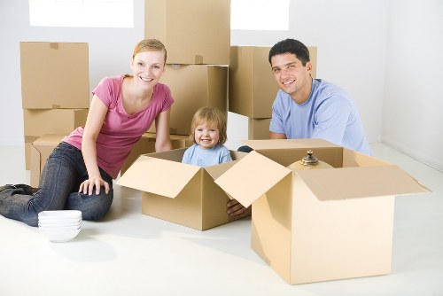 House removals planning in Hatchend with packed boxes and moving supplies